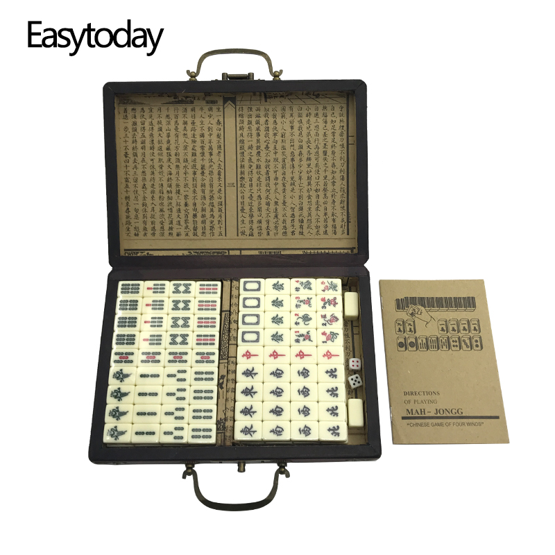 Board Game Organization - Mini Jogo de Mahjong Antigo Chinês
