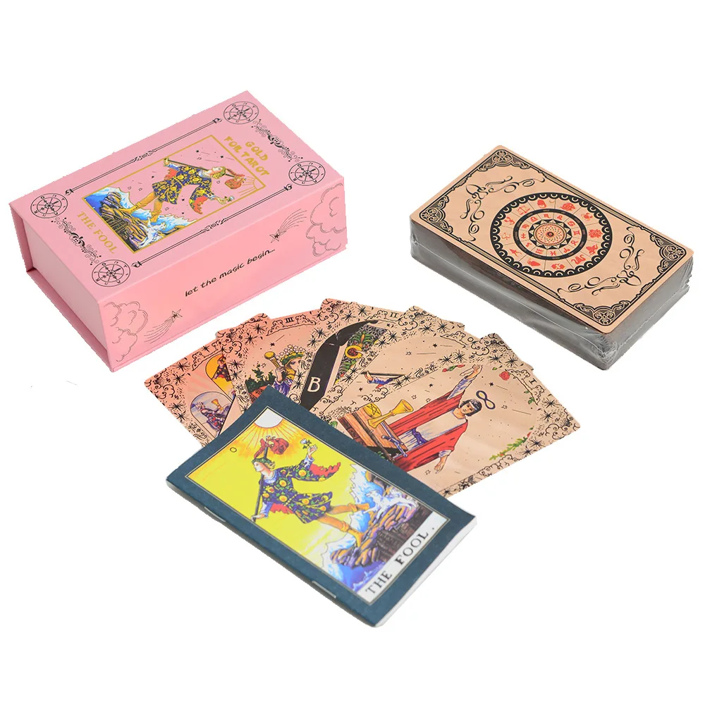 Board Game Yearbook - Cartas clássicas de tarô em ouro