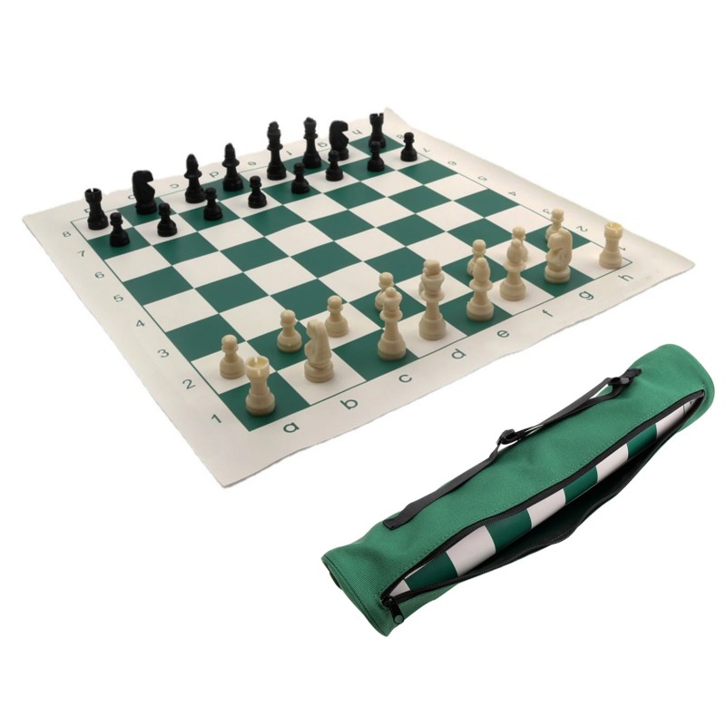 Board Game Yearbook - Conjunto de Xadrez Portátil em Couro