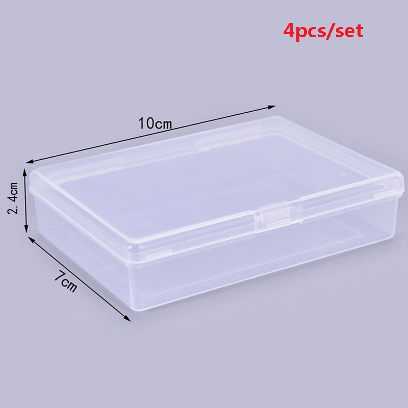 Board Game Organization - 4 pces 10*7*2.4cm transparente caixas de