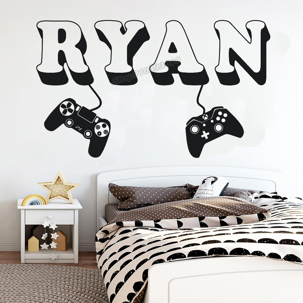 Board Game Room - Adesivo de parede gamer com nome