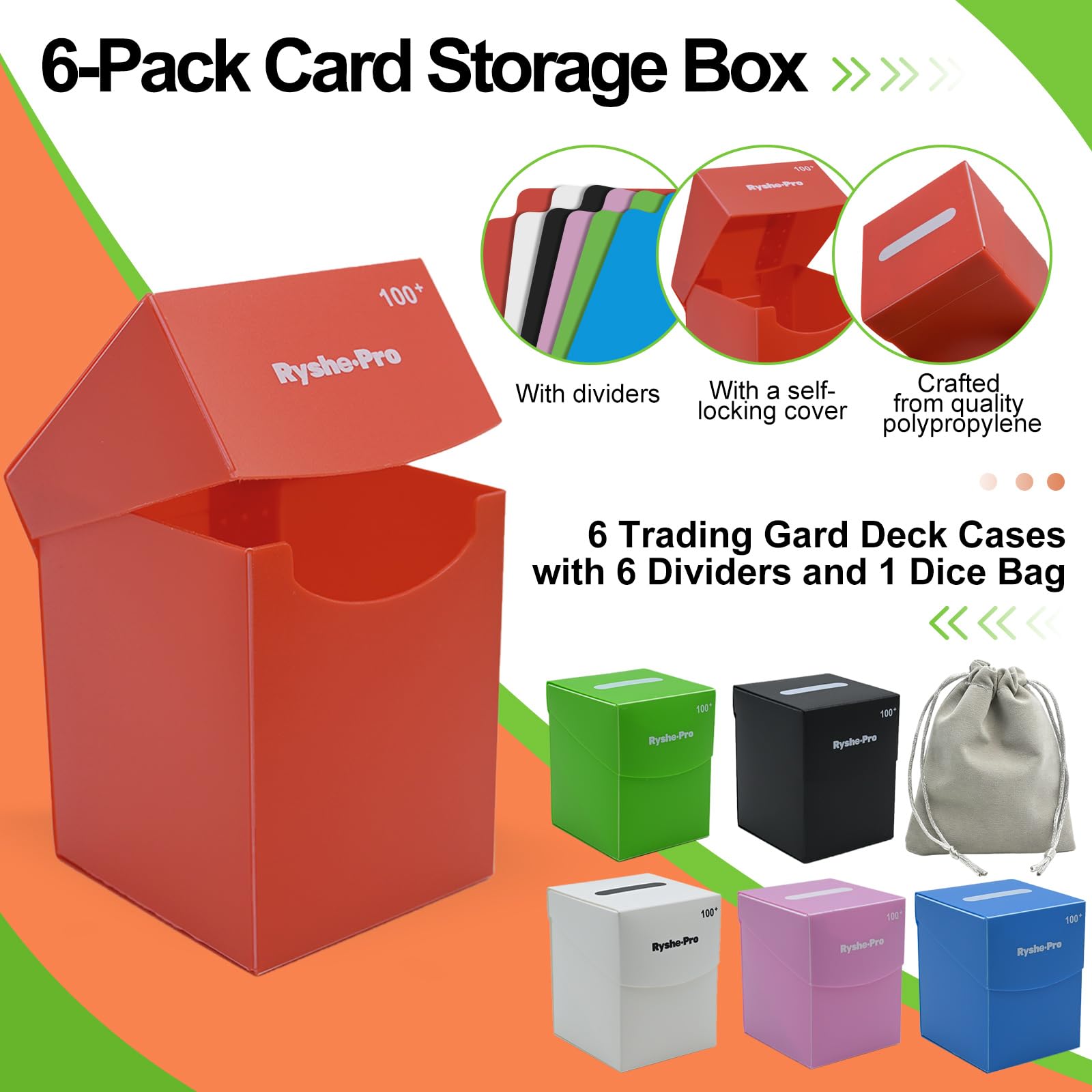 Caixa de Deck TCG para 100+ Ca - Board Game Organization avaliação e preço