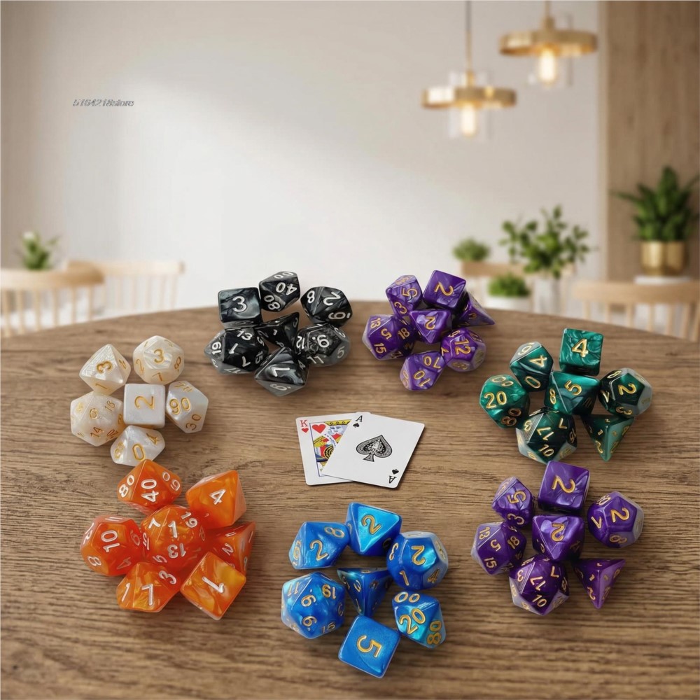 Conjunto de 7 peças de dados p - Board Game Economy avaliação e preço