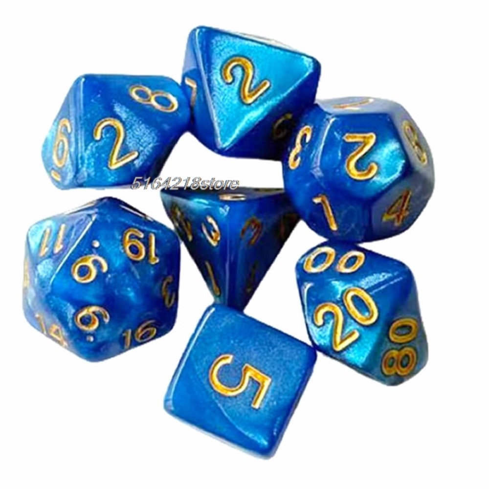 Conjunto de 7 peças de dados p - Board Game Economy avaliação e preço